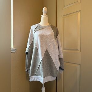 ASOS Gray Patchwork Sweatshirt